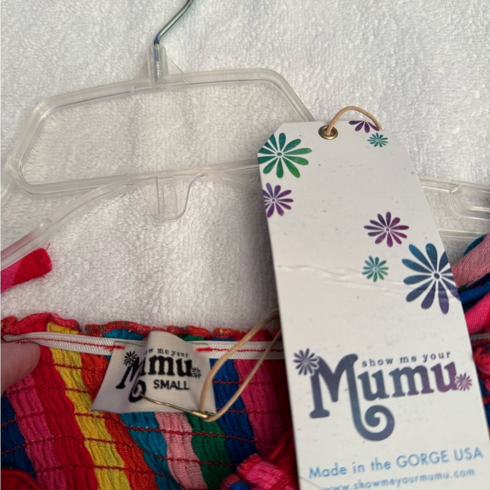 Ladies Show Me Your Mumu, Maci dress. Brand new w/tags. Multiple color stripes - Picture 2 of 4